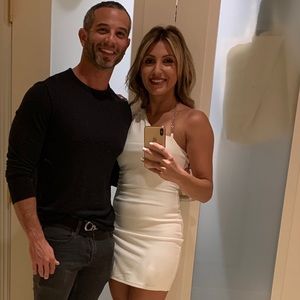 Beautiful white dress with chain strap!